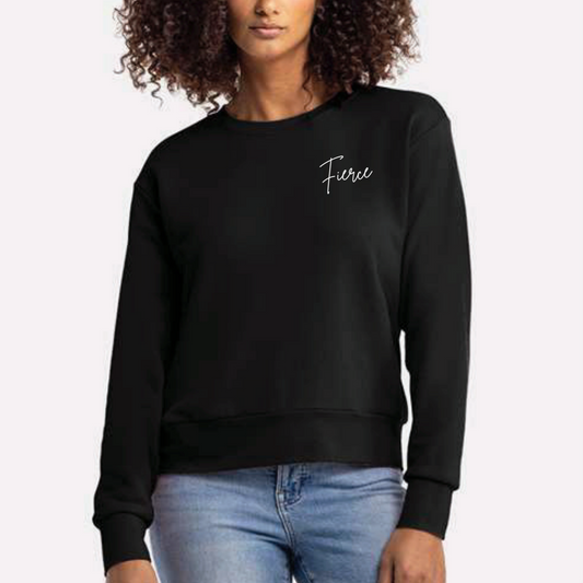 FIERCE Embroidered Crewneck Sweatshirts